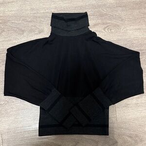 Mitika Elegant Black Turtleneck Top for Women